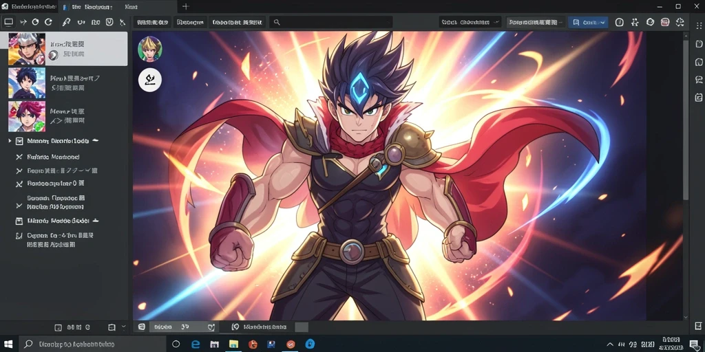 Screenshot menampilkan karakter unik dan tampilan antarmuka.