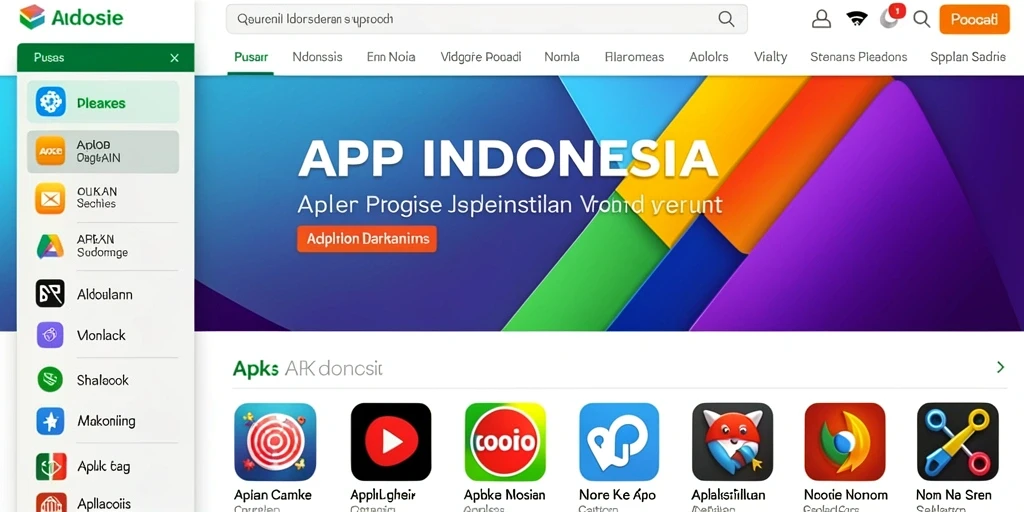 Tampilan menu utama yang menarik dan mudah dinavigasi.