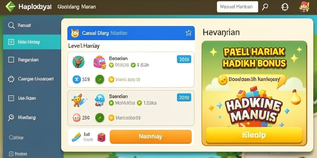 Tampilan awal yang menarik dan mudah dinavigasi.